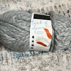 Touch of Luxe by Lion Brand Yarns, Touch of Alpaca Thick & Quick, Color Cement